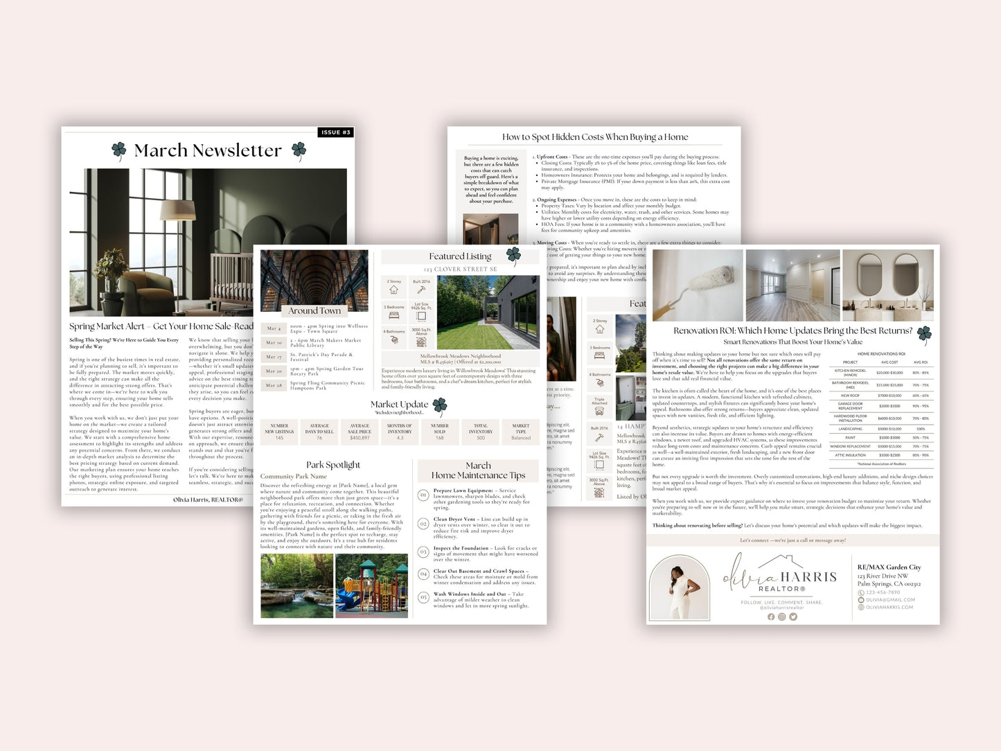 12-Month Real Estate Newsletter Bundle | Monthly Canva Templates for Agents