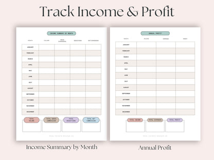 Income & Expense Worksheets