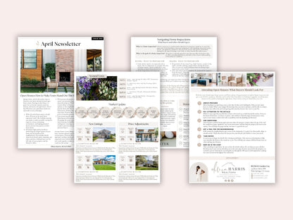 12-Month Real Estate Newsletter Bundle | Monthly Canva Templates for Agents