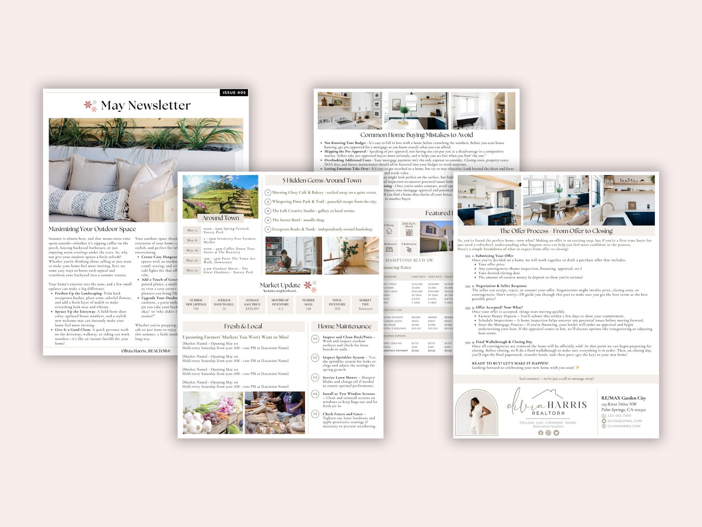 12-Month Real Estate Newsletter Bundle | Monthly Canva Templates for Agents