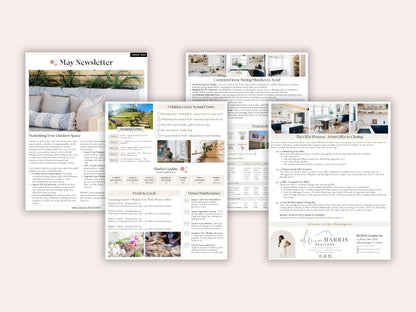 12-Month Real Estate Newsletter Bundle | Monthly Canva Templates for Agents