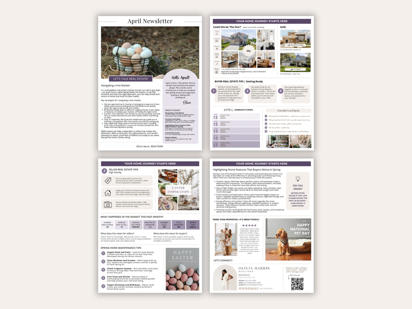 Real Estate Newsletter Bundle | 12-Month Canva Templates for Agents