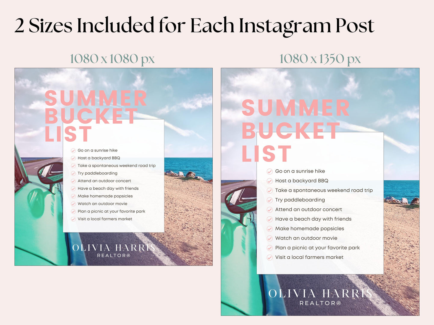 Summer Social Media Instagram Templates