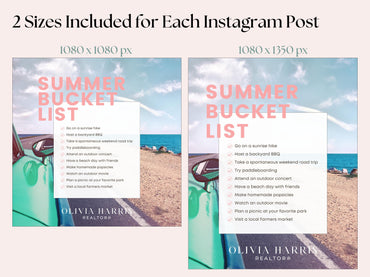 Summer Social Media Instagram Templates