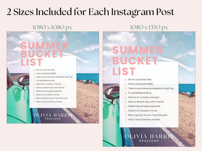 Summer Social Media Instagram Templates