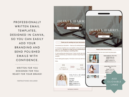 Mortgage Client Email Updates | 19 Canva Templates for Loan Officers