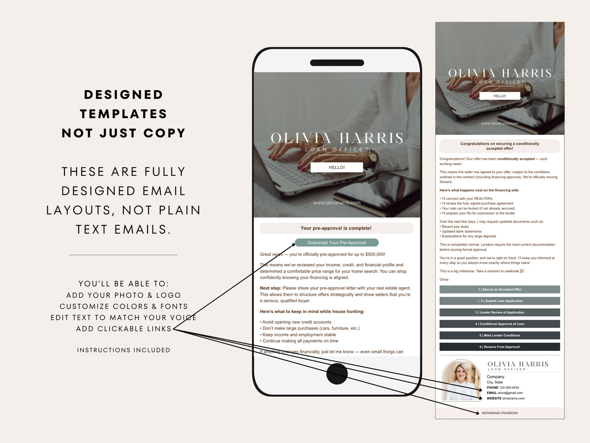 Mortgage Client Email Updates | 19 Canva Templates for Loan Officers
