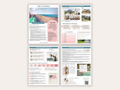 Real Estate Newsletter Bundle | 12-Month Canva Templates for Agents