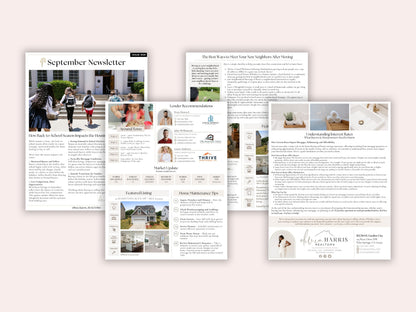 12-Month Real Estate Newsletter Bundle | Monthly Canva Templates for Agents
