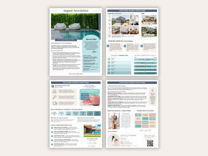 Real Estate Newsletter Bundle | 12-Month Canva Templates for Agents