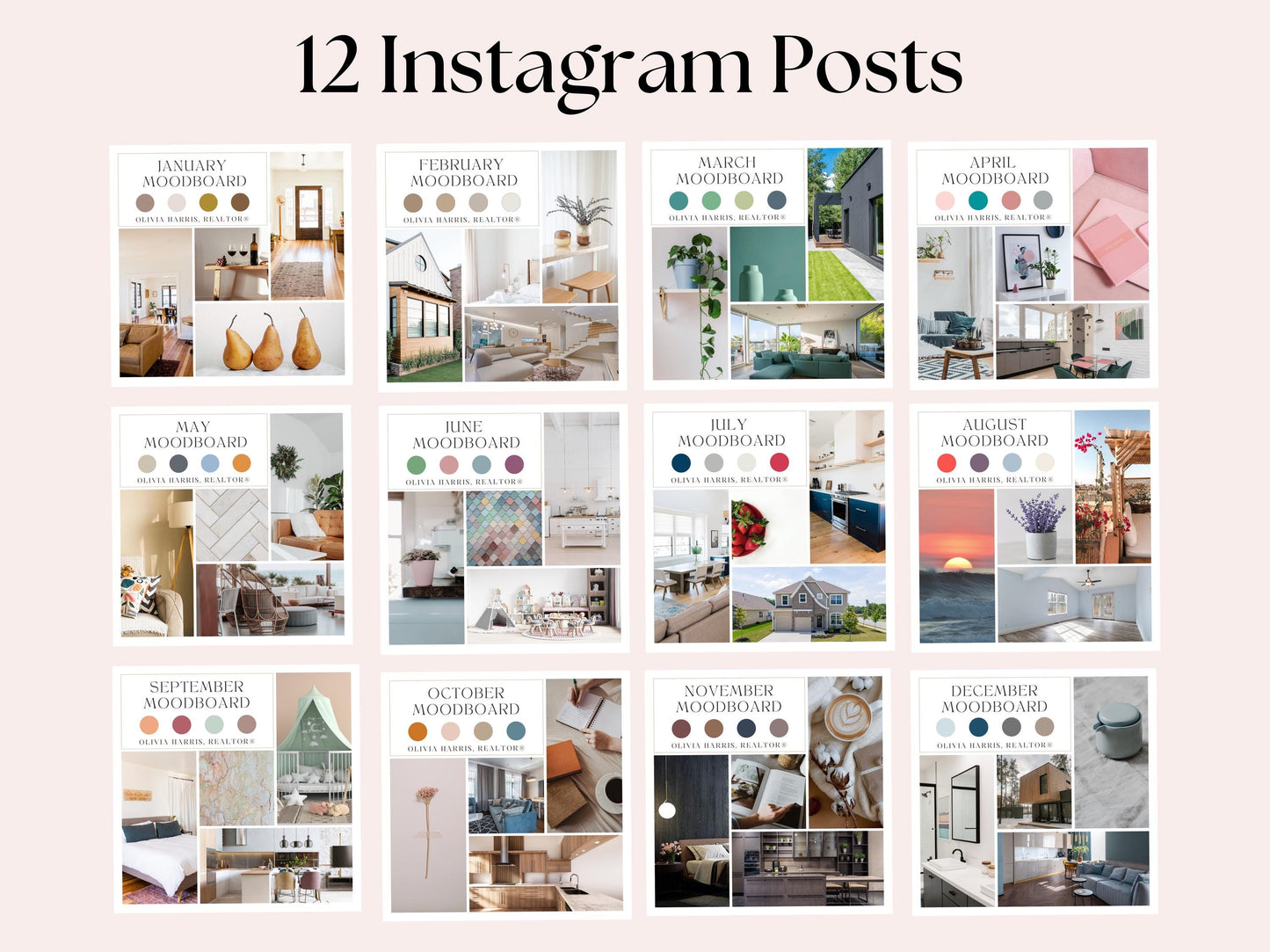 Monthly Instagram Moodboard Templates