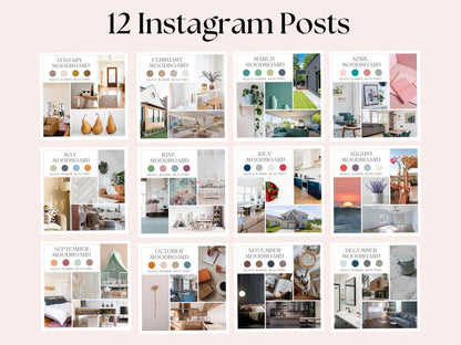 Monthly Instagram Moodboard Templates