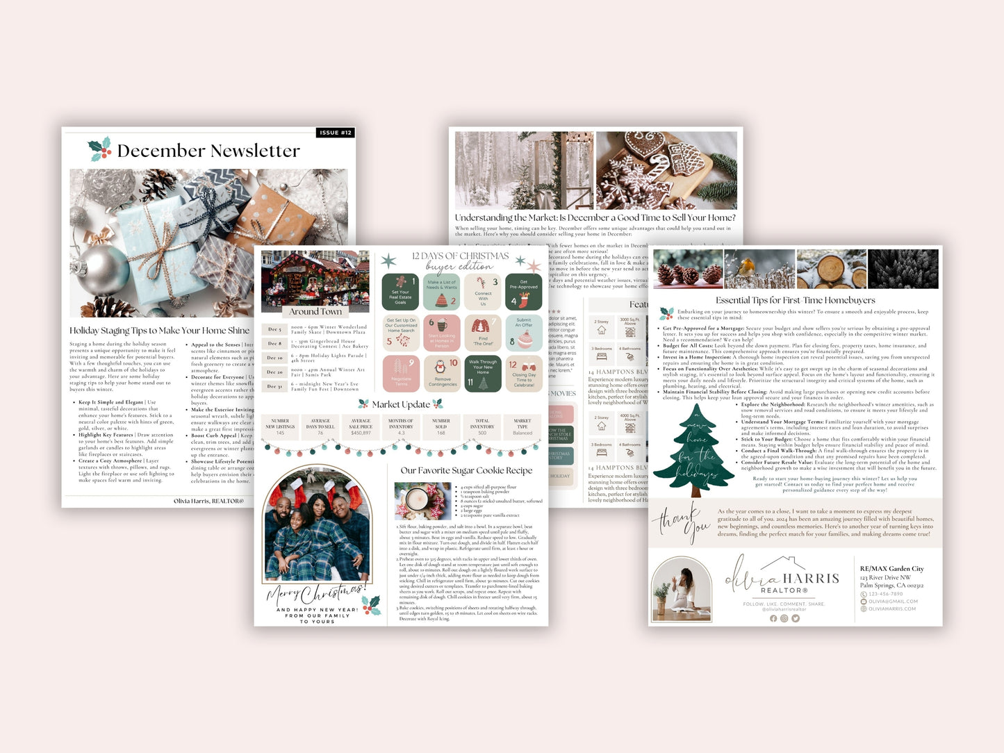 12-Month Real Estate Newsletter Bundle | Monthly Canva Templates for Agents