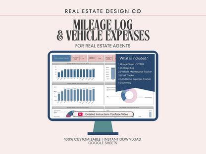 Vehicle Expense & Mileage Log Tracker