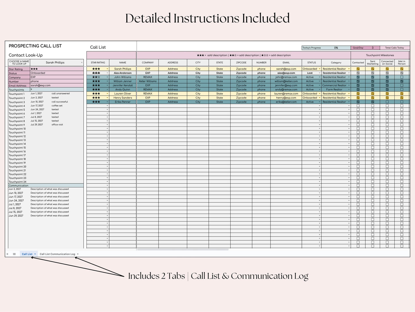 TC Business Prospecting Tracker