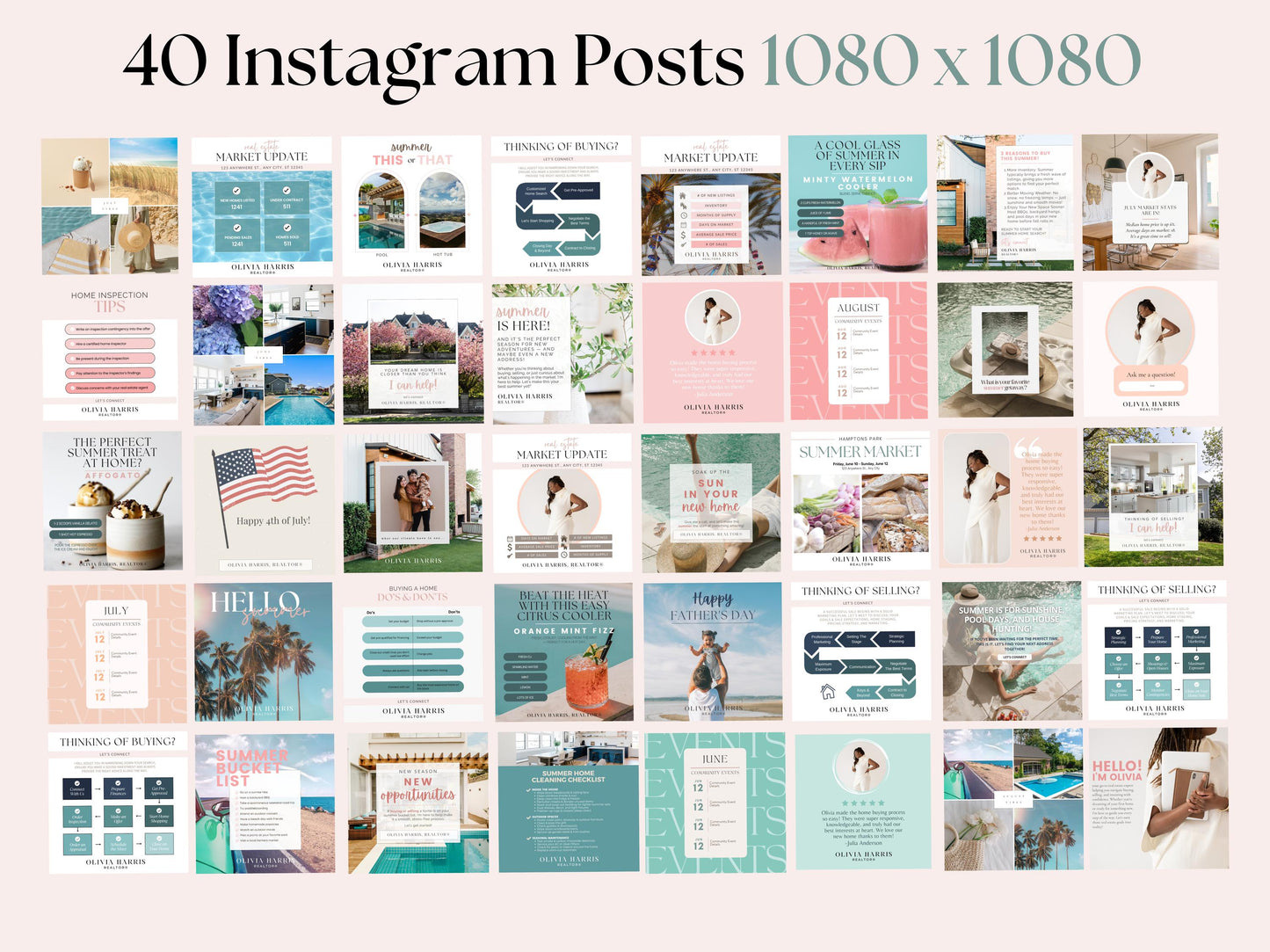 Summer Social Media Instagram Templates