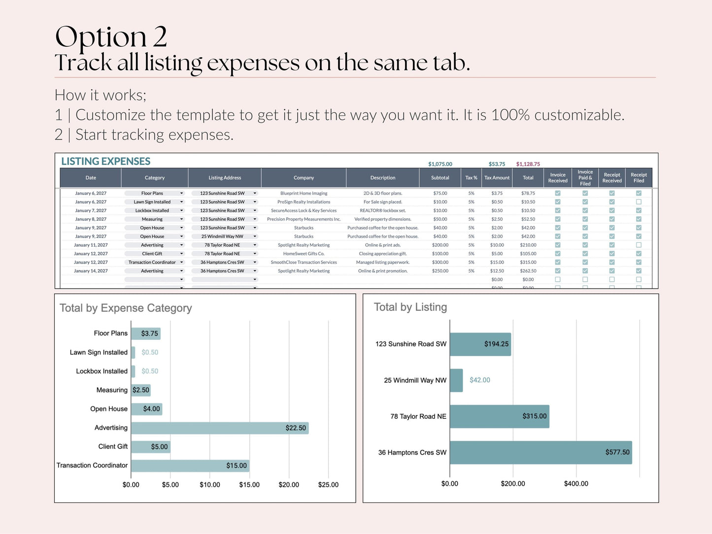Listing Expense Tracker