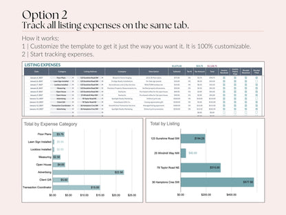 Listing Expense Tracker