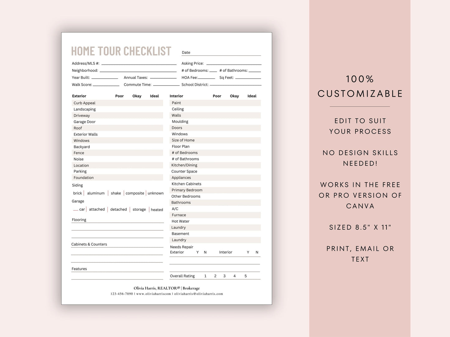 Home Tour Checklist