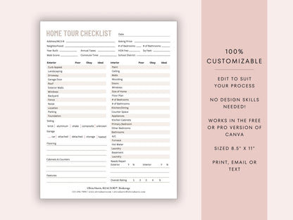 Home Tour Checklist