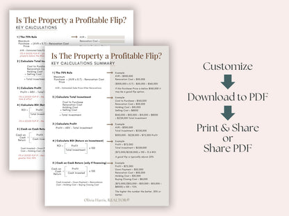 Real Estate Investor Worksheet