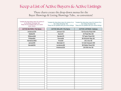 Showings Tracker