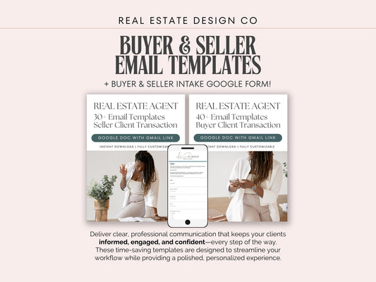 Buyer & Seller Transaction Email Templates + Intake Forms
