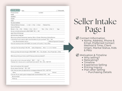 Buyer and Seller Intake Forms
