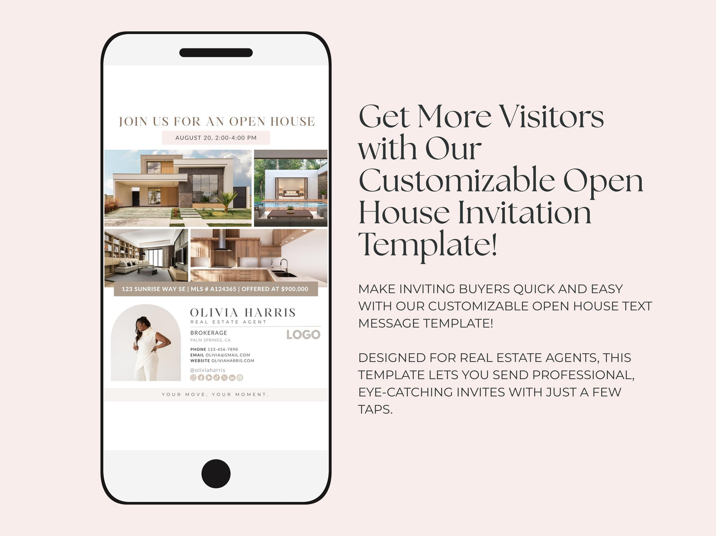Open House Invitation Text Message