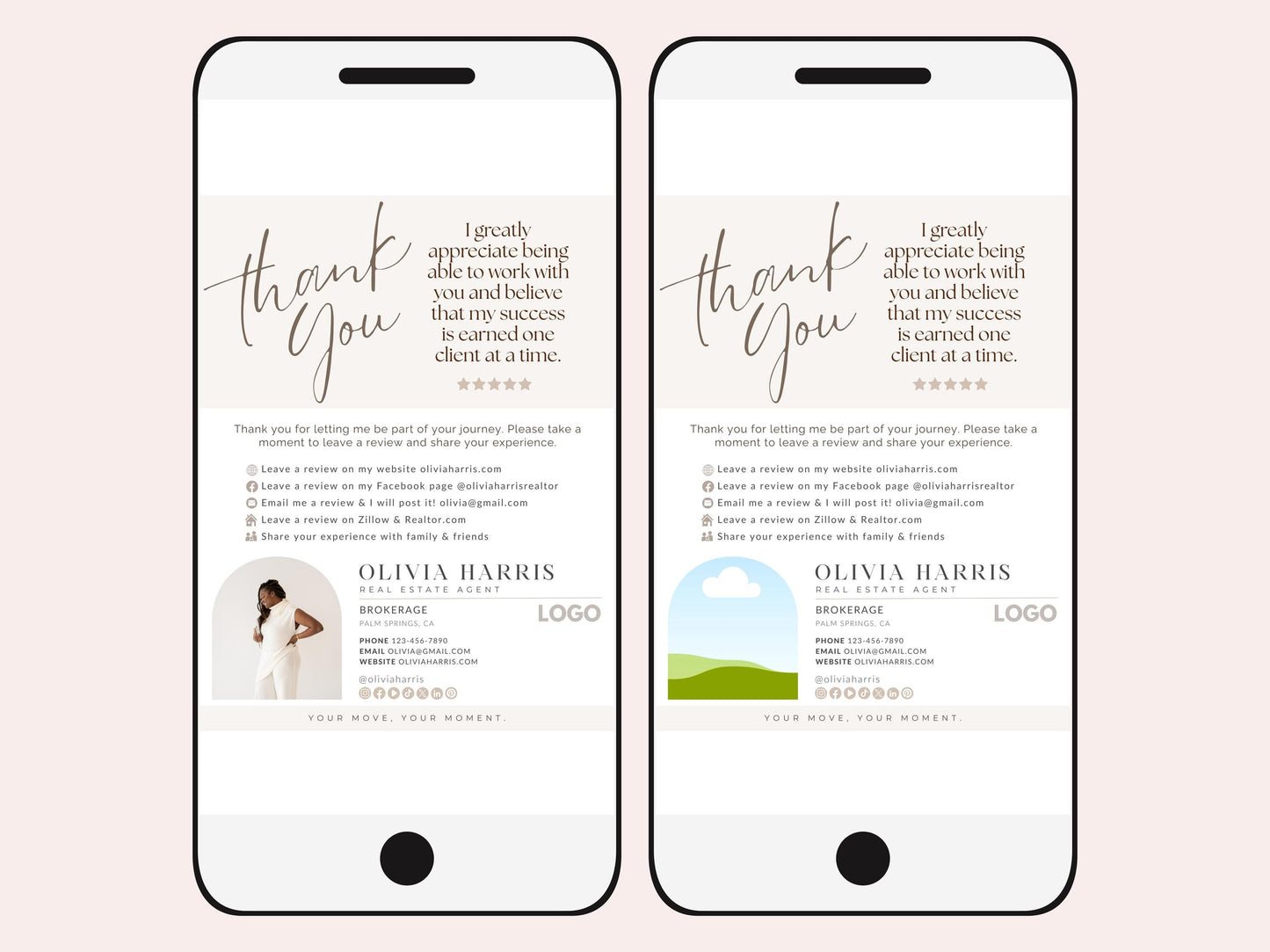Review Request Textable Card