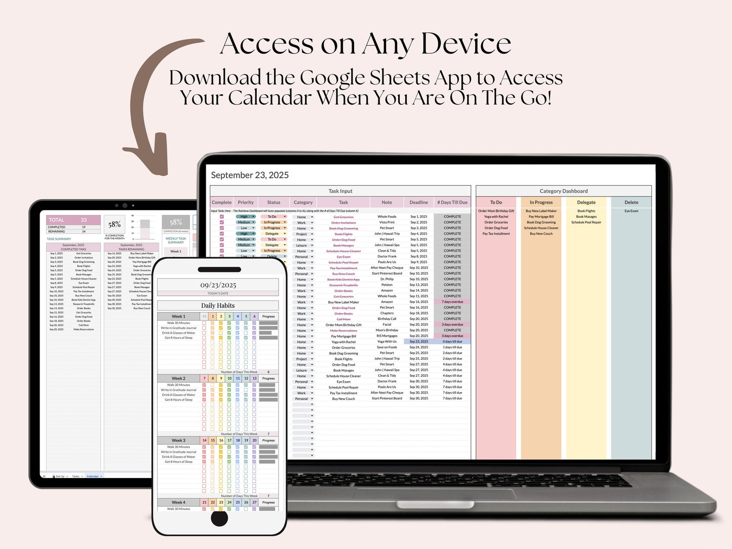 Task Tracker with Dynamic Calendar & Habit Tracker