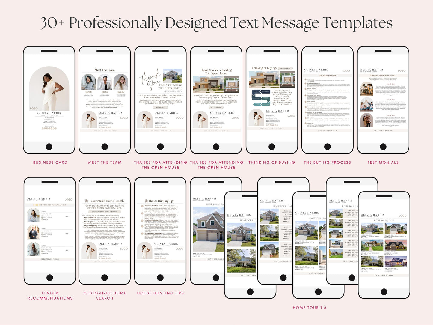 Buyer Client Journey Text Message Bundle