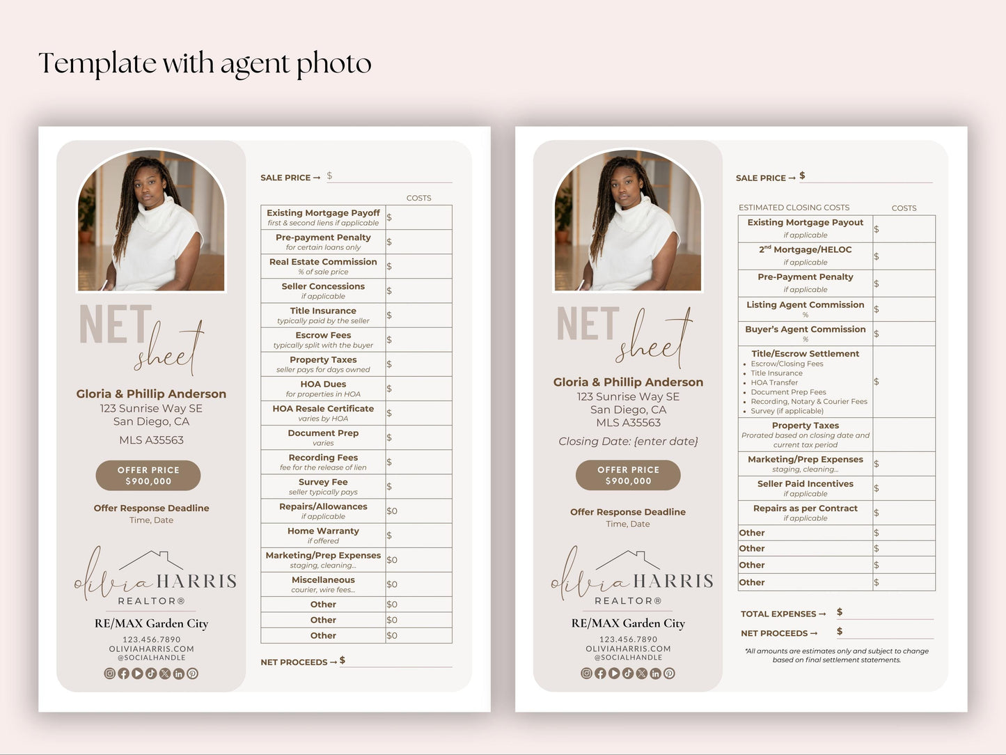 Seller Net Proceeds Sheet