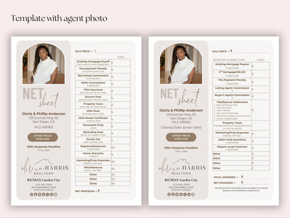 Seller Net Proceeds Sheet