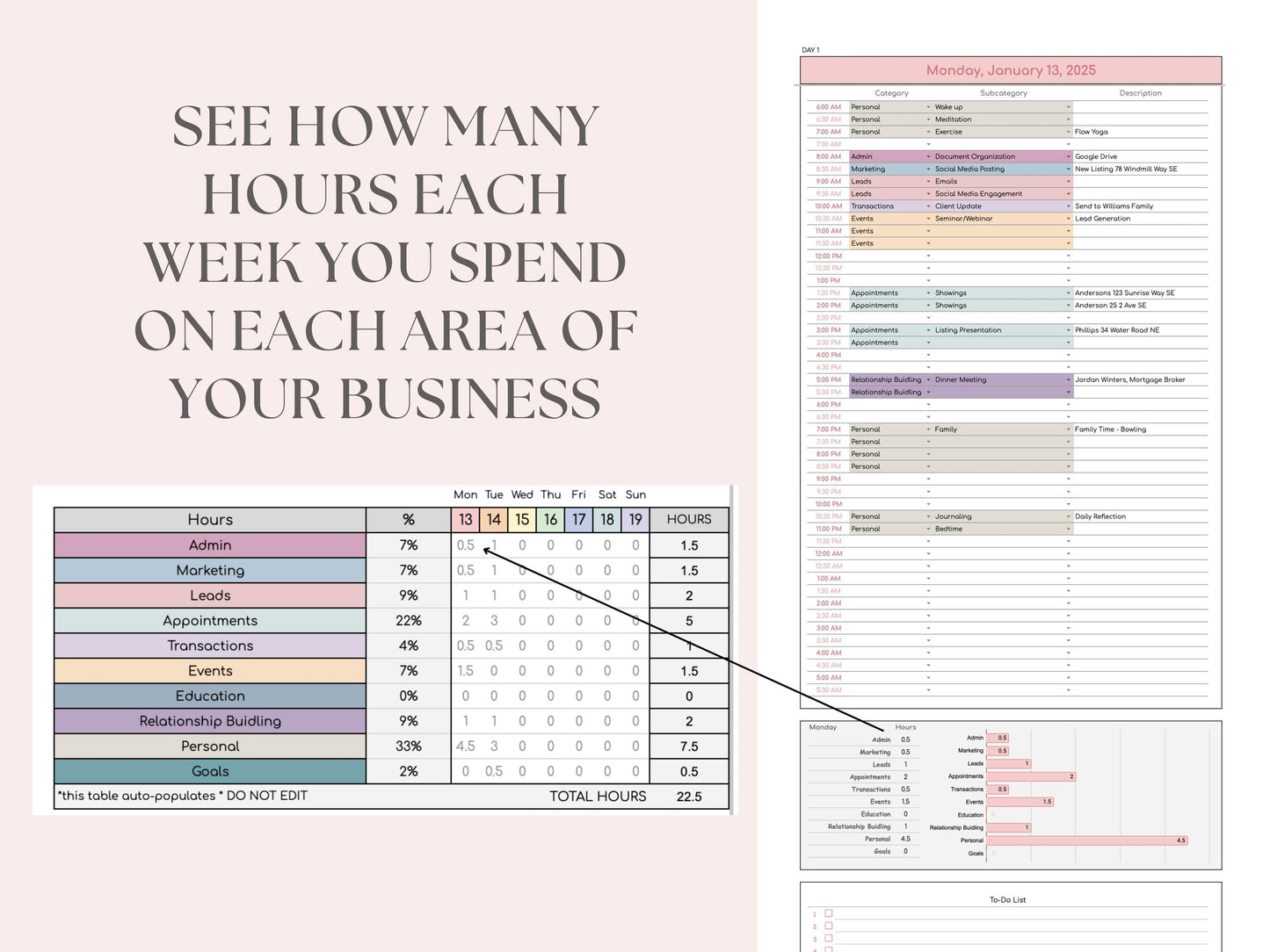 Time Blocking Digital Planner