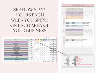 Time Blocking Digital Planner