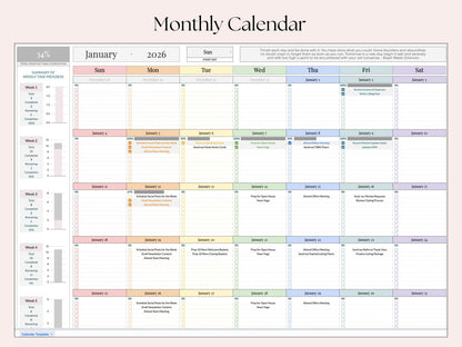 Monthly Smart Calendar with Habit Tracker
