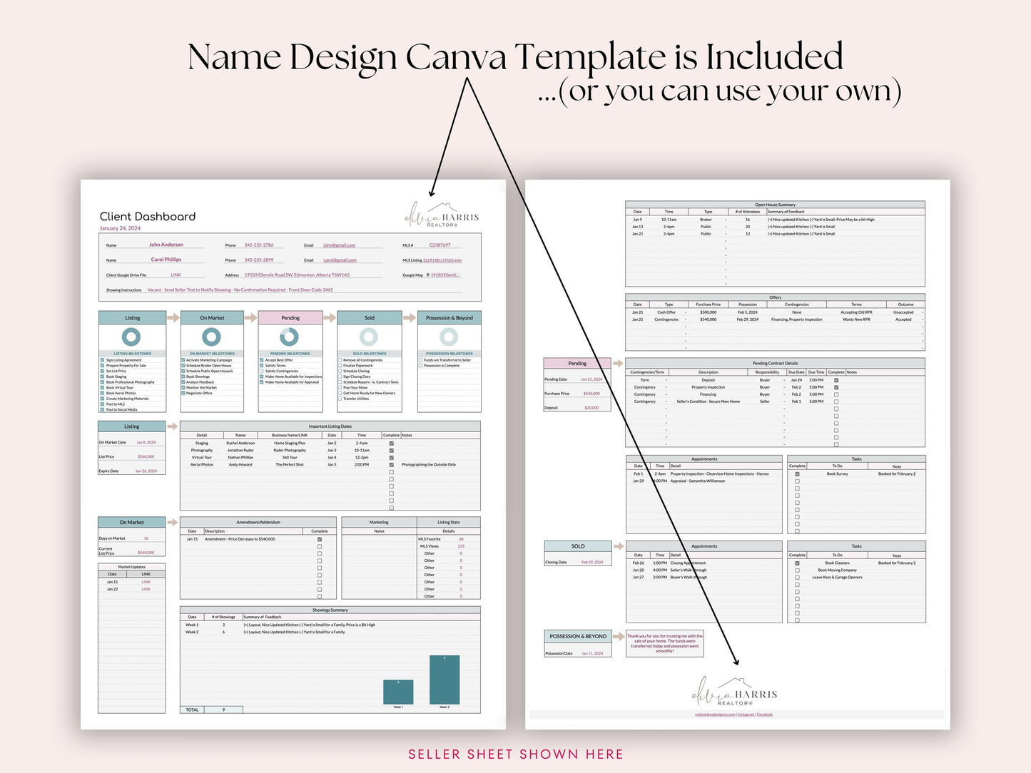 Buyer and Seller Client Transaction Dashboard