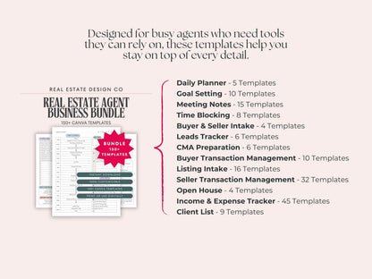 2026 Real Estate Planner + 150 Canva Templates