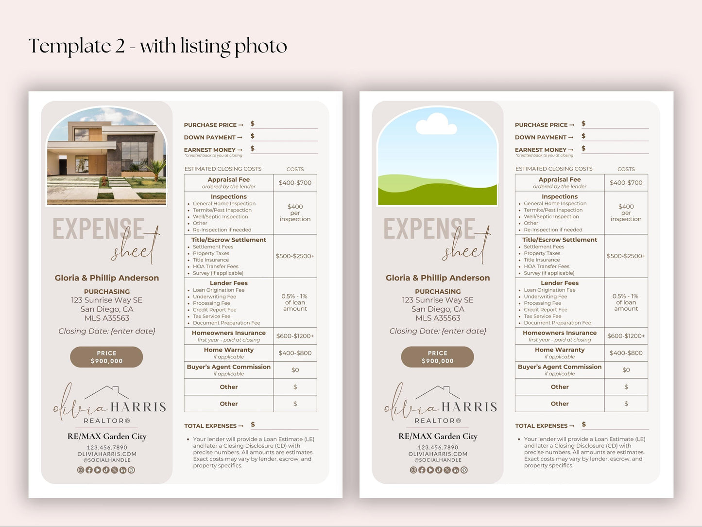 Buyer Closing Cost Sheet
