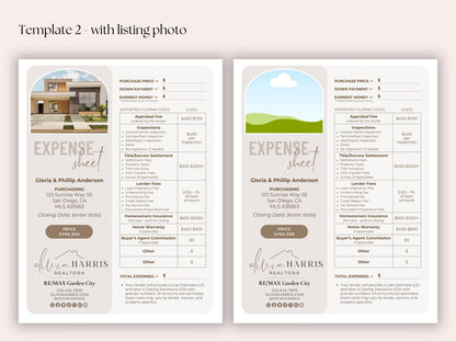 Buyer Closing Cost Sheet