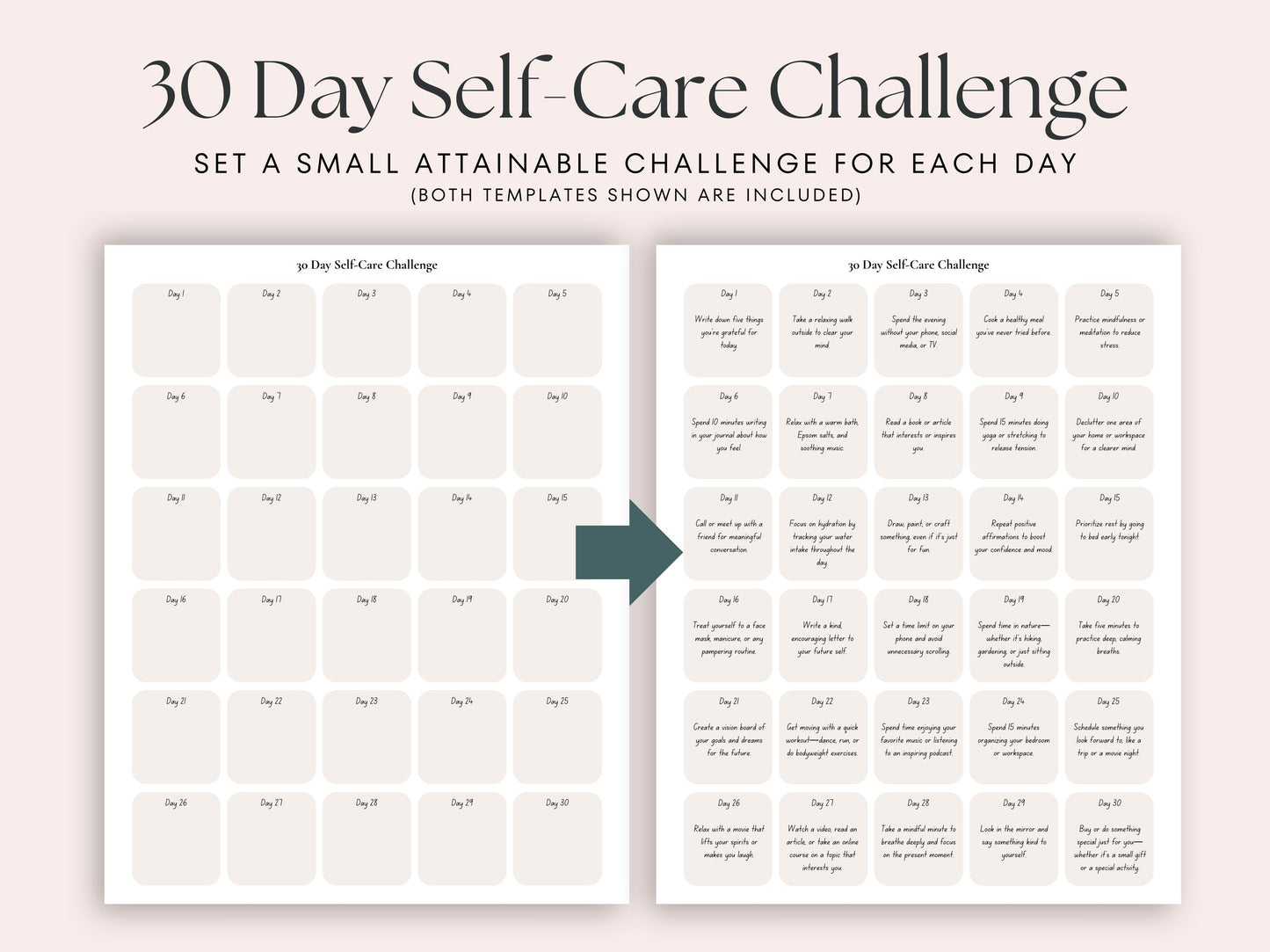 Self-Care Daily Planner with Balance Wheel & Habit Tracker