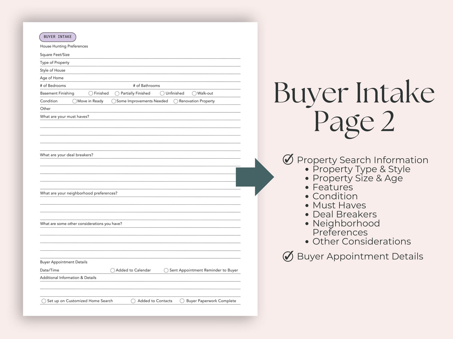 Buyer and Seller Intake Forms