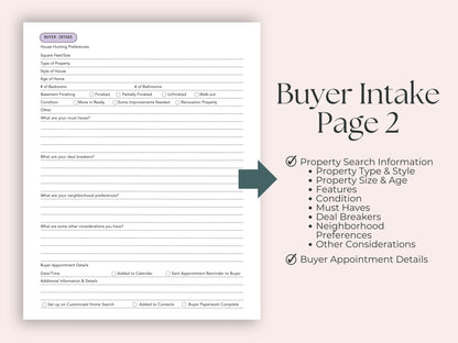 Buyer and Seller Intake Forms
