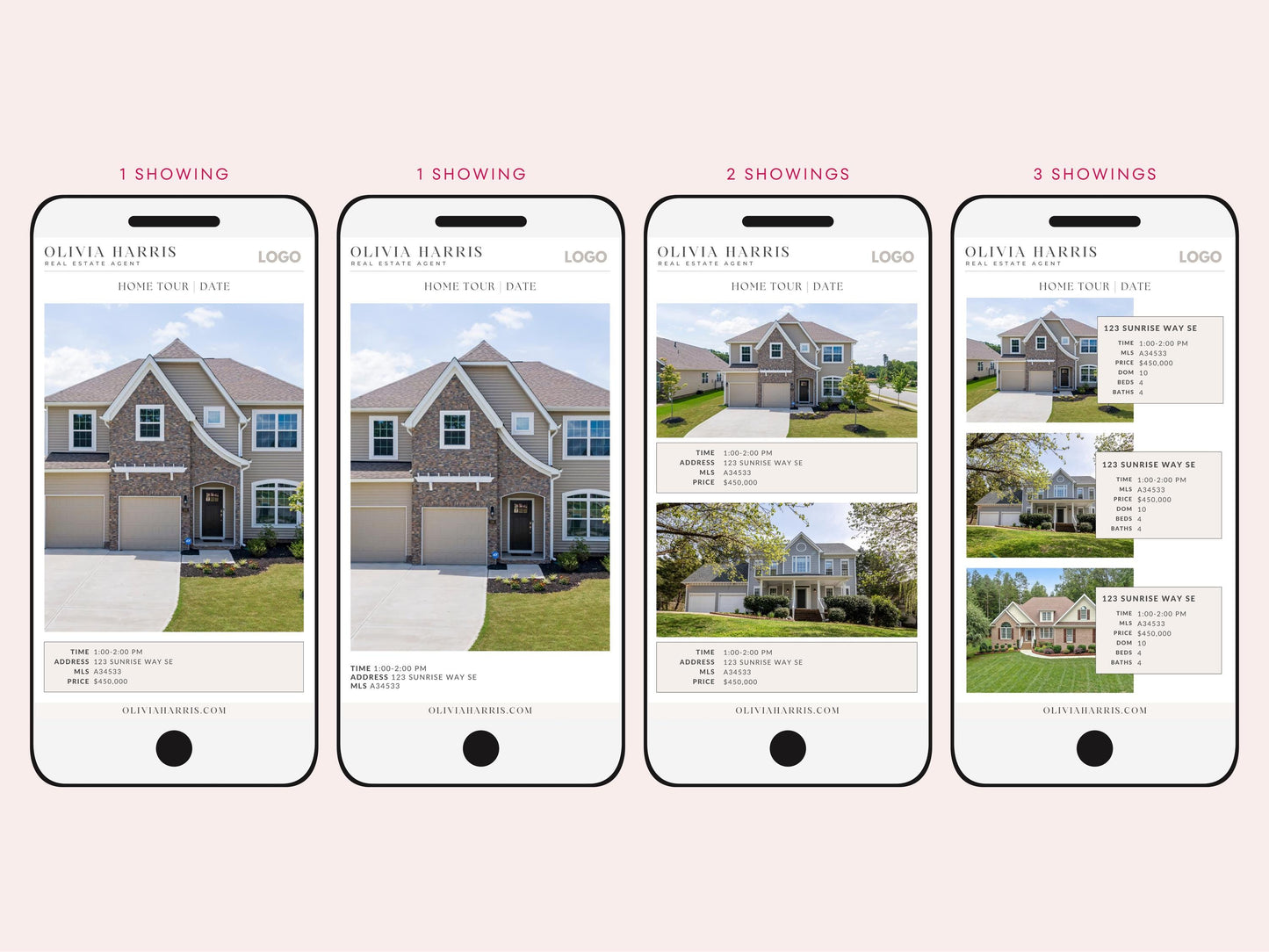 Home Tour Schedule Text Message Bundle
