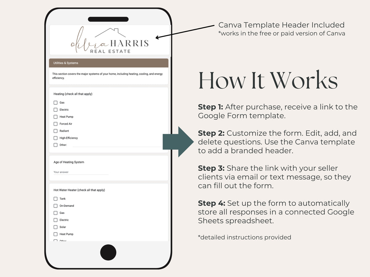 MLS Listing Intake Form | Google Form Template for Real Estate Agents