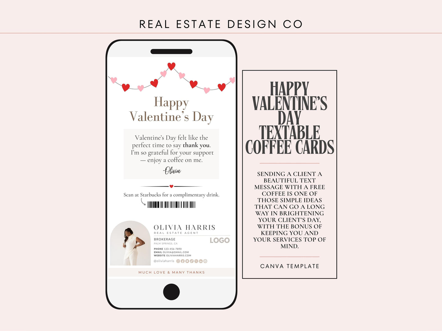 Valentine's Day Textable Coffee Card