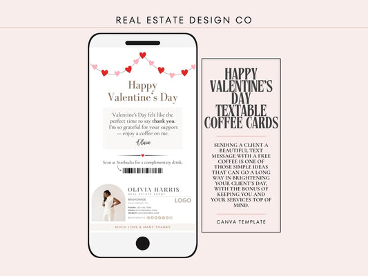 Valentine's Day Textable Coffee Card