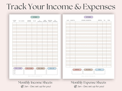 Income & Expense Worksheets