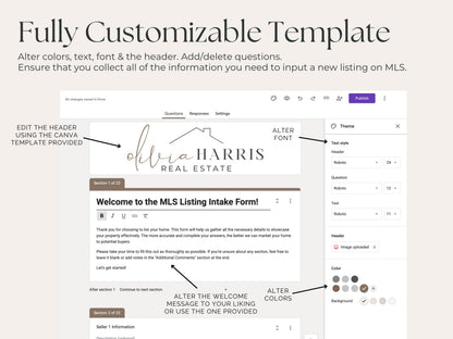 MLS Listing Intake Form | Google Form Template for Real Estate Agents